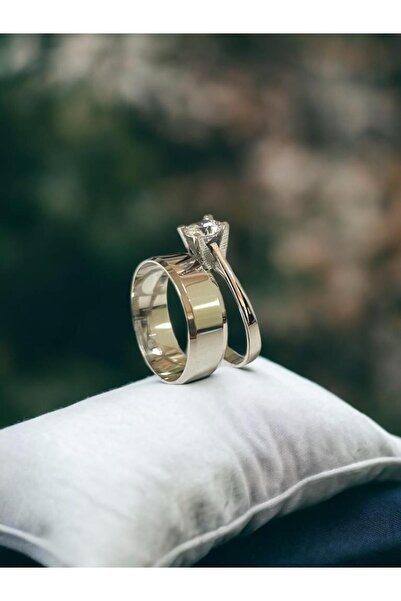 Alyans Gümüş Evi 6 Mm Alyans Tektaş