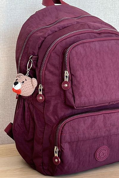 NEMO BAGS Unisex Plum Backpack School Bag Laptop And Travel Bag Waterproof, Amigurumi Teddy Bear