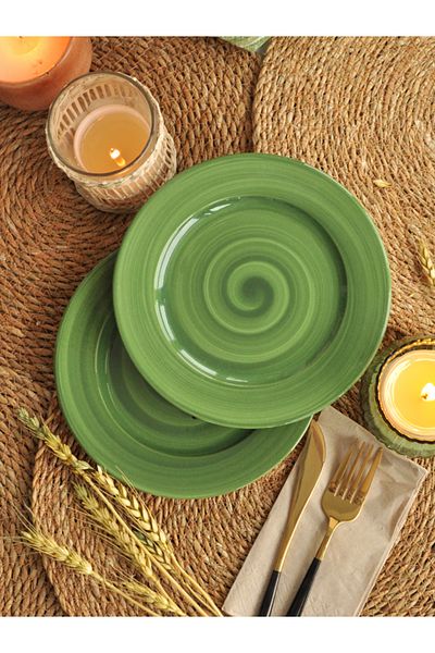 M'art Home Green Hisar Mobile Porcelain 2-Piece Tabulative - 19 cm