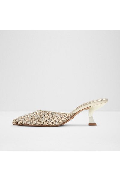 Aldo Eleonoremule Gold Mules For Women