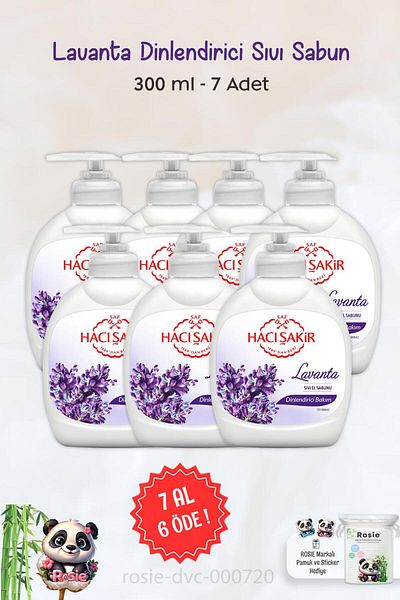 Hacı Şakir Hacı Şakir Lavender Relaxing Liquid Soap - BUY 7 PAY 6 300 ml and ROSIE