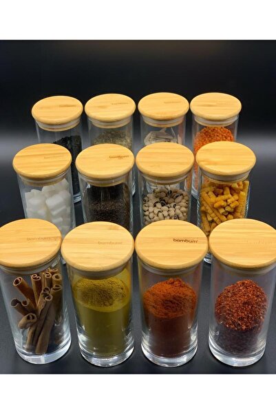 Bambum Zolla Prestige 12 Pieces Spice Bowl - 65 Pieces with Spice Label Gift