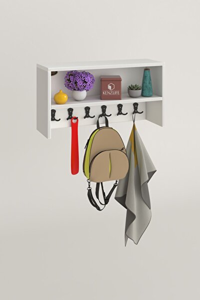 Kenzlife Elbise Askılığı Askılık Zeytuni Byz 35*070*20 Siyah 6 Adet Askı Portmanto Raflı