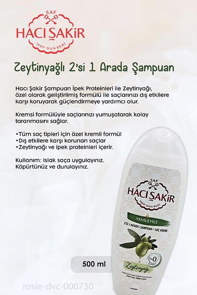 Hacı Şakir Hacı Şakir Olive Oil Shampoo Renewal - BUY 7 GET 6 PAY 500 ml and ROSIE