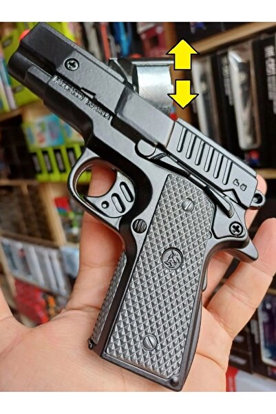 OYUNCAKSAHİLİ Polıce Tabanca Demir Kapsül Patlatan ispanya Polis Silahı Metal Glok Ürünler GNHR MARKA