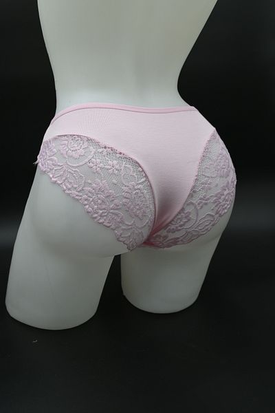 MİSS ELİZZA 4400 Model Back Lace Panties - Purple, Ecru, Pink Set of 3