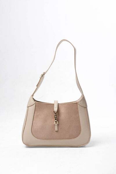 ossons Kadın Baguette El Çantası Önü Süetli El ve Omuz Çantası