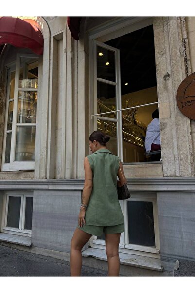 LB Laluna Butik Női blézer mellény és rövidnadrág szett