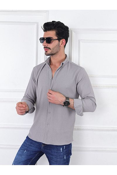 Alpha star Burümcük Collar Buttoned Sports Men's Shirt