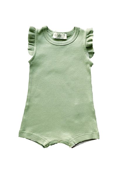 lupia LUPIA Edelweiss Organic Modal Baby Girl Jumpsuit - Ruffled Strappy Romper