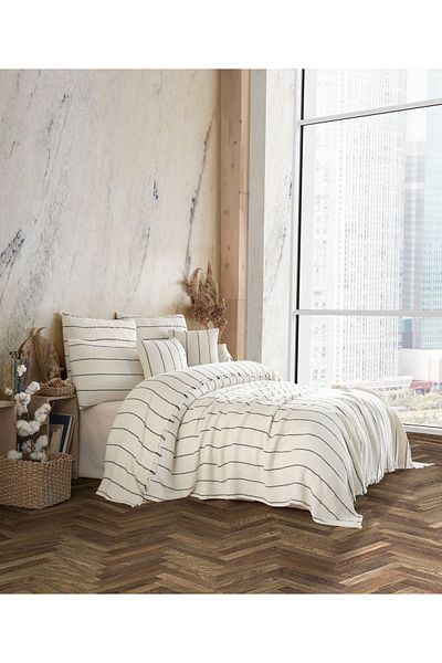 destinyhometex O singură linie King Size 240x260cm Cuvertură de pat/2 bucăți 50x70cm Pernă 4 straturi Multi Muslină 100% bumbac