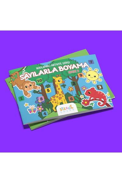 STAAU Çocuk Coding Activity Series - Coloring Book by Numbers - Level 3