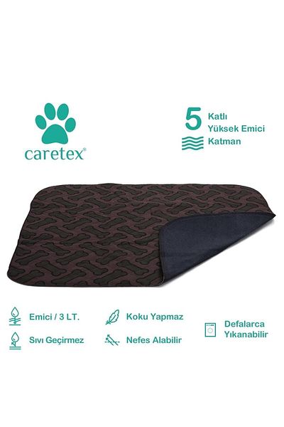 Careshop Abso 4-Layer Washable Absorbent Dog Pad Brown Bone Printed (100 X 100 Cm.)