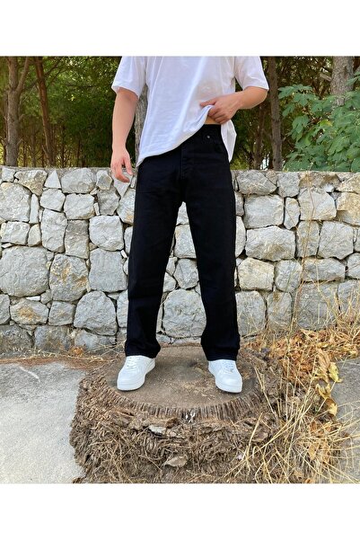 oraystore Μαύρο φαρδύ παντελόνι