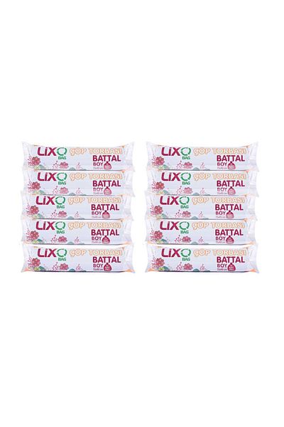 LİXOBAG Blue King Size Garbage Bag - 75X90 Cm, 10 Rolls, 10 Pack Garbage Bags, 70 Liters