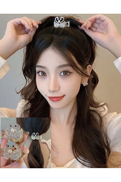 NEW HİLL مخلب شعر معدني أنيق وضيق، مشبك على شكل ذيل حصان