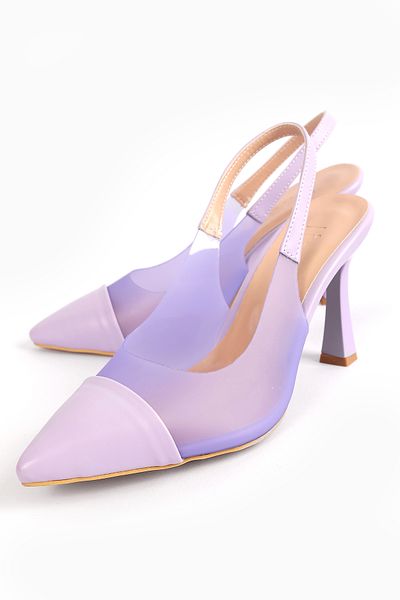 Liza Shoes Amber Women's Transparent Side Heeled Shoes - A002-K897