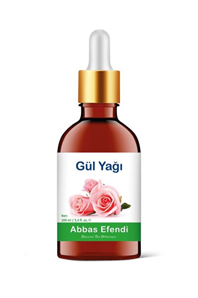 Abbas Efendi زيت الورد 100 مل - زجاجة زجاجية وعصا زجاجية قياس
