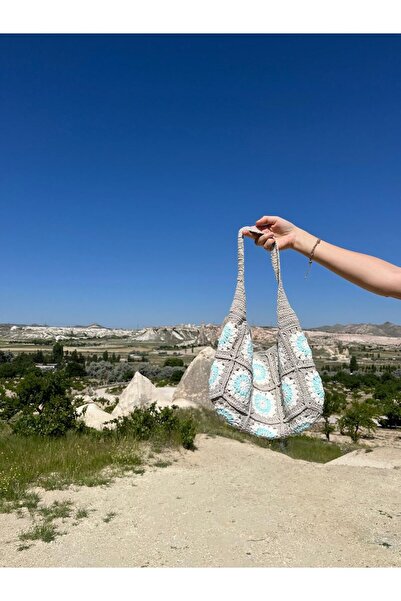 wolka Minimal Yandan Askılı %100 El Yapımı Kroşe Çanta