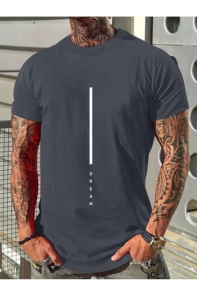 MOONBULL Ανδρικό μπλουζάκι Oversize με εμπριμέ Vertical Dream
