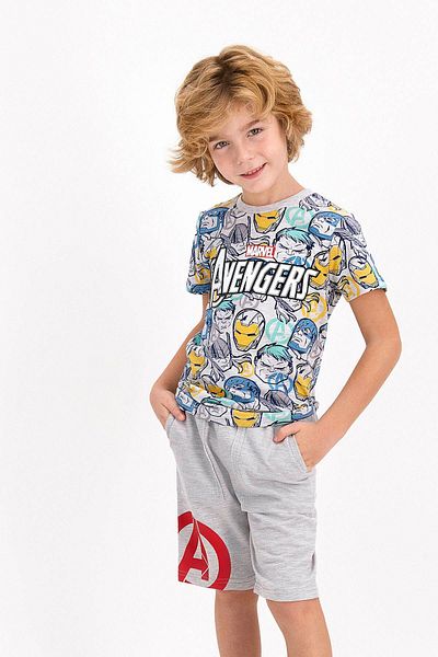 Marvel Disney Licensed Boy Bermuda Suit - S Avengers Karmelange