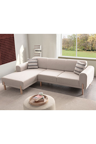 Eymense Mocha Sırt Mekanizmalı Köşe Koltuk Takımı