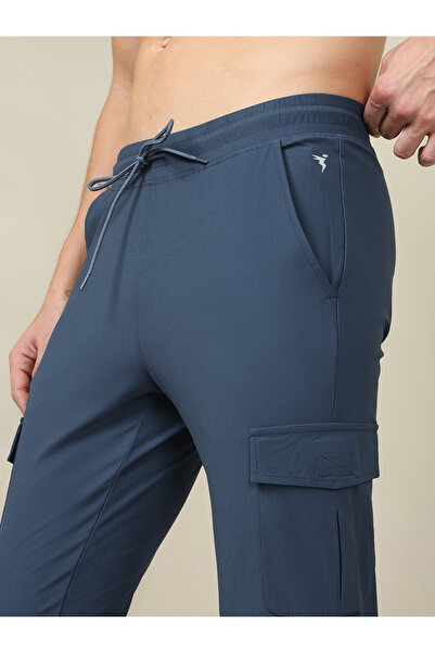 Technosport By Styli Solid Cargo Pants with Drawstring Waistband