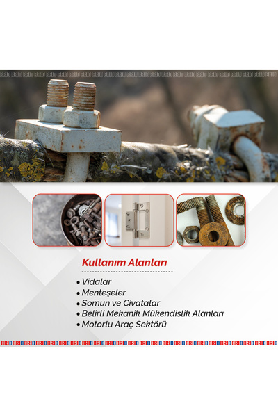 BRIO Güçlü, Ağır Pas Sökücü Mos2 Sprey 400 ml