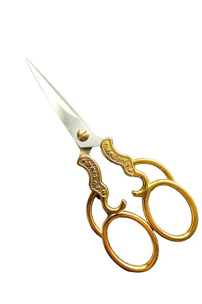 Kent Pazarı Gold (Gold) Colored Engagement - Promise Scissors, Ribbon Scissors and Sewing Embroidery Scissors