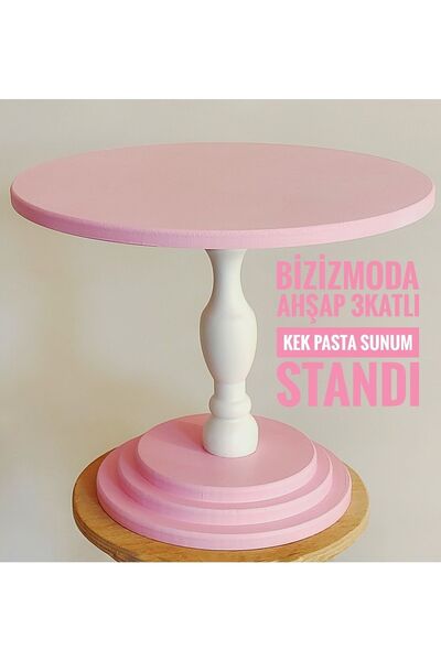 bizizmoda Cake Stand Wooden Leg Folded Presentation Serving Stand Cake Cake Stand Organizer