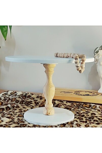 bizizmoda Cake Stand Wooden Leg Folded Presentation Serving Stand Cake Cake S...