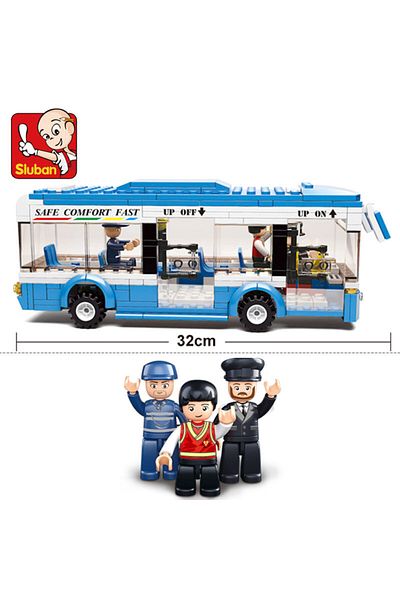 Choice SLUBAN City Single-Decker Bus Car Model Building Blocks Sets Juguetes COMFORT FAST Bricks Figures...