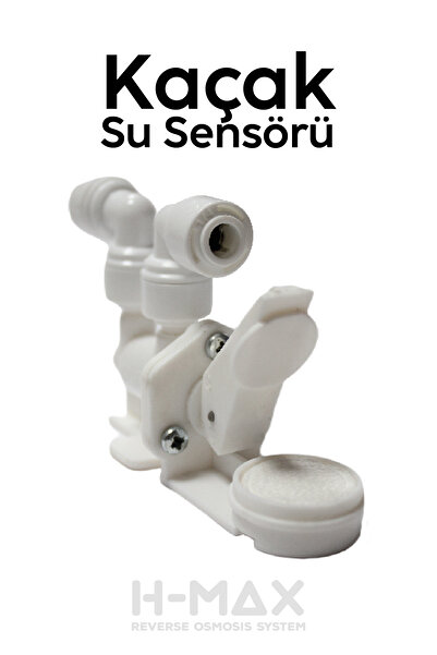 H-MAX Reverse Osmosis System Su Arıtma Cihazı Su Kaçak Sensörü 3/8 Hortum Gir...