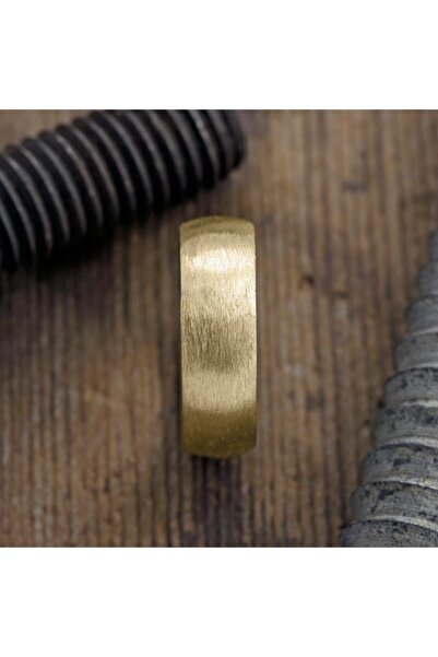 Üresinler Kuyumculuk 8mm Klasik Bombeli Alyans Fırçalı