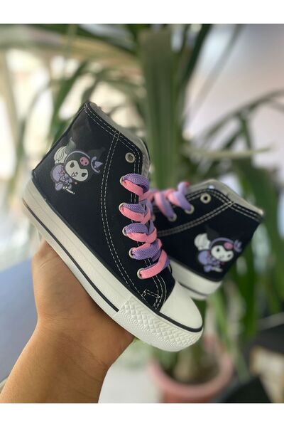 STARYOU STORE Tenis lung de in negru - Pantofi sport cu imprimeu Kuromi