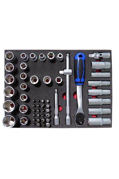 BRIO Socket Set 1/2-56 Pieces 10-32 Sponge Mattress