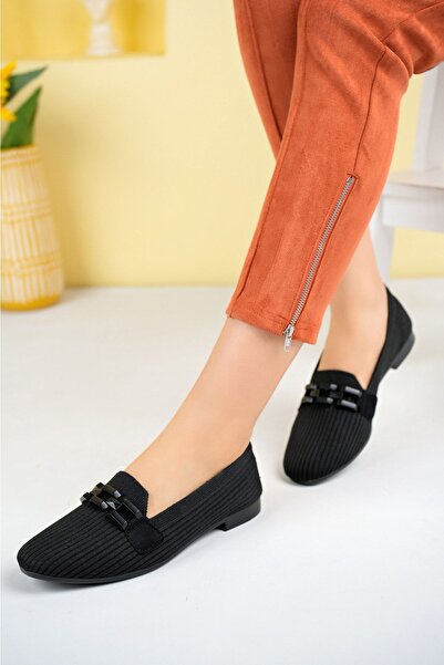 MODAPAPUÇ حذاء باليرينا نسائي منسوج بإبزيم من Heyra