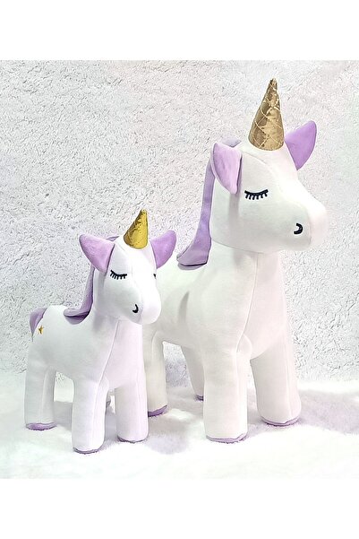 MY toys 2 ADET Unicorn Figürlü Yastık (Büyük 47 cm. + Küçük 33 cm.)