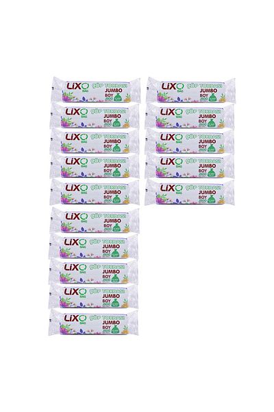 LİXOBAG J500 Jumbo Size Black Garbage Bag - 80X110 Cm, 10 Rolls, 15 Pack Garbage Bags, 90 Lt