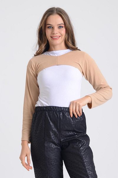 PİNKMARK PINKMARK ΓΥΝΑΙΚΕΙΑ ΕΣΩΡΟΥΧΑ HIJAB ΜΑΚΡΥ ΜΑΝΙΚΙ ΠΑΛΤΟ BOLERO PMBL25545
