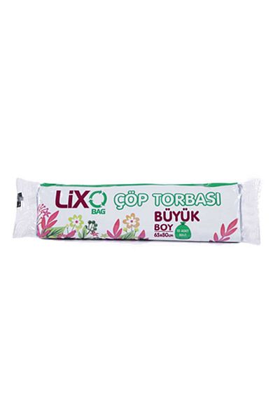LİXOBAG Blue 50 Liter Large Size Garbage Bag - 10 Piece Rolls X 1 Pack