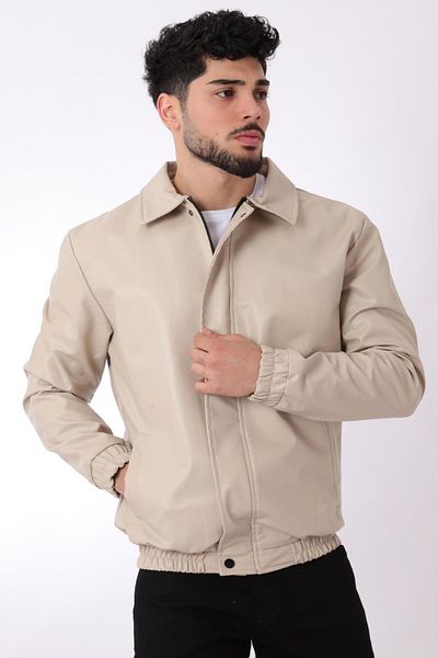 Stilkombin Faux Leather Elastic Waist Coat - PLDP 2984_60295