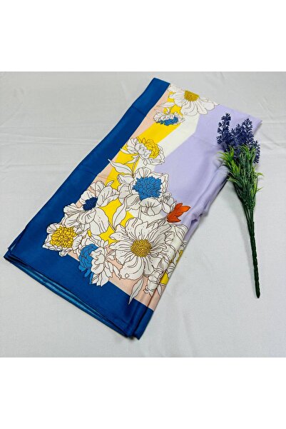 AWAM SILK وشاح قطني بنمط زهرة 90*90 سم