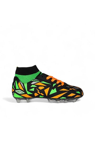 AYAKKABIMOOD Black-Green Socks Crampon Shoes - Shoesmood Dgn 2303 Flt Kids
