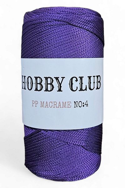 hobby club Premium 200 γραμμάρια Πολυεστερικό νήμα μακραμέ 142 Μωβ 2 mm - 230 μέτρα