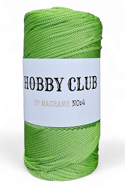 hobby club Premium 200 gr Polyester - Σχοινί Πράσινο Μακραμέ, 2 Mm, 230 μέτρα