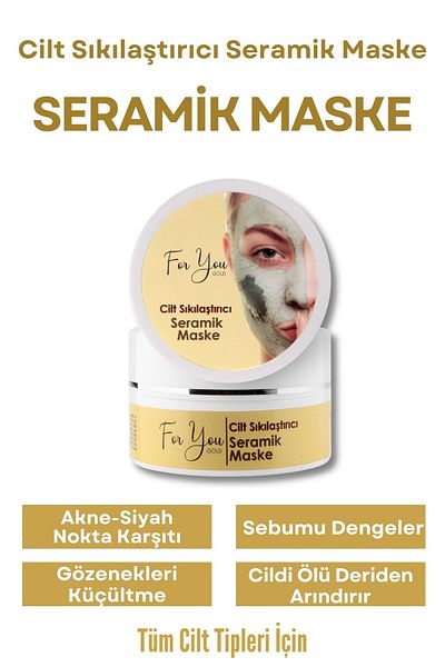 For You Gold Pore ​​Firming, Anti-Acne, Skin Firming, Ceramic Clay Mask 100 ml