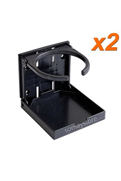 Boat Folding Cup Holder 2Pcs Black