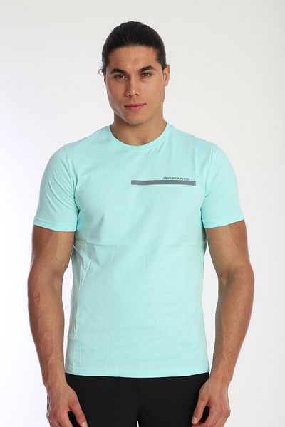 NEED LİFE Men's Crew Neck Stripe Printed 100% Cotton T-Shirt