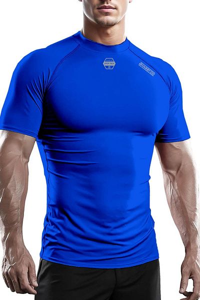 GHASSY CO. Ghassy Co. Ανδρικό αθλητικό μπλουζάκι Premium Fitness - Αναπνεύσιμο, Γρήγορο Στέγνωμα, Reflective Crest